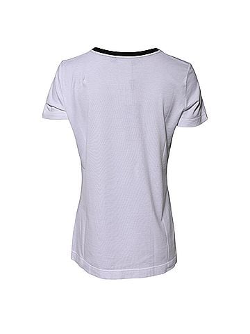 Dolce & Gabbana Basic White Eleganza Cotton Crew Neck Tee Women's T-shirt (view 2)