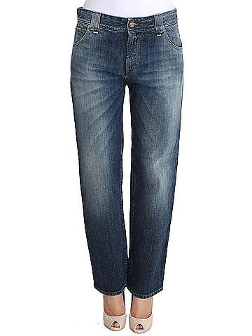 John Galliano Blue Wash Relaxed Fit Cotton Stretch Denim Women's Jeans (view 1)