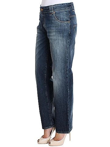 John Galliano Blue Wash Relaxed Fit Cotton Stretch Denim Women's Jeans (view 2)
