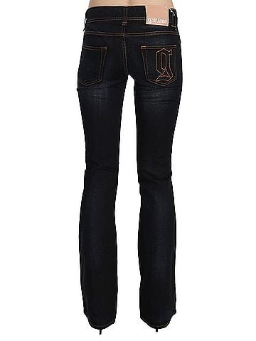 John Galliano Blue Washed Mid Waist Regular Leg Boot Cut Denim Women's Jeans (view 2)