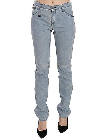 Costume National Light Blue Mid Waist Skinny Denim Women's Jeans (view 1)