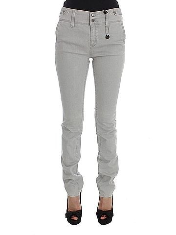 Costume National Pants Gray Cotton Blend Super Slim Fit Women's Jeans (view 1)