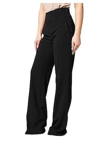 Roberto Cavalli Black High Waist Straight Trouser Formal Women's Pants (view 2)