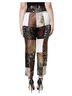 Dolce & Gabbana Basic 100% Cotton Solid Multi Color Multicolor Patchwork Jacquard High Waist Women's Pants Size XS - photo 3
