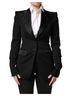 Dolce & Gabbana Basic 100% Wool Solid Black Black Wool Single Breasted Blazer Women's Jacket Size S - photo 1
