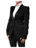 Dolce & Gabbana Basic 100% Wool Solid Black Black Wool Single Breasted Blazer Women's Jacket Size S - photo 2
