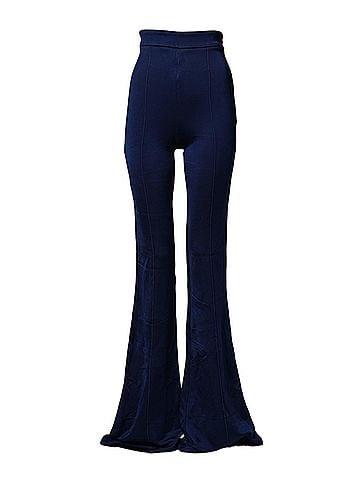 Elisabetta Franchi Navy Blue HighWaist Flare Leg Trouser Women's Pants (view 1)