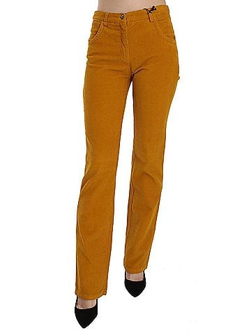 Costume National Orange High Waist Straight Trouser Women's Pants (view 1)