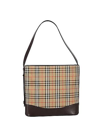 Burberry Nova Check Shoulder Bag Canvas And Leather Beige Canvas Shoulder Bag Bag (view 1)