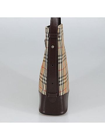 Burberry Nova Check Shoulder Bag Canvas And Leather Beige Canvas Shoulder Bag Bag (view 2)