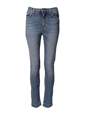 Dolce & Gabbana Basic Blue Washed Cotton Skinny Denim Trouser Women's Jeans (view 1)