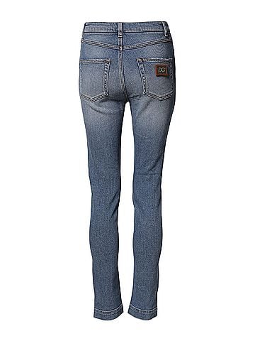 Dolce & Gabbana Basic Blue Washed Cotton Skinny Denim Trouser Women's Jeans (view 2)