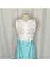 Lilly Pulitzer 100% Polyester Solid Teal White Cocktail Dress Size 4 - photo 7