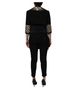 Dolce & Gabbana Basic 100% Silk Solid Black Black Single-Breasted Brocade Coat Women's Jacket Size L - photo 3