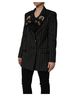 Dolce & Gabbana Basic 100% Silk Solid Black Black Stripe Double-Breasted Blazer Women's Jacket Size XL - photo 2