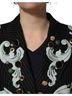 Dolce & Gabbana Basic 100% Wool Solid Black Black Stripe Double-Breasted Blazer Women's Jacket Size 14 - photo 4
