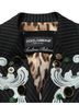 Dolce & Gabbana Basic 100% Wool Solid Black Black Stripe Double-Breasted Blazer Women's Jacket Size 14 - photo 5
