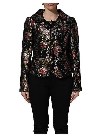 Dolce & Gabbana Basic Multicolor Floral Brocade Blazer Women's Jacket (view 1)