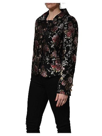 Dolce & Gabbana Basic Multicolor Floral Brocade Blazer Women's Jacket (view 2)