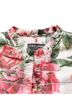 Dolce & Gabbana Basic 100% Silk Solid Multi Color Multicolor Peony Print Polyester Coat Women's Jacket Size L - photo 5