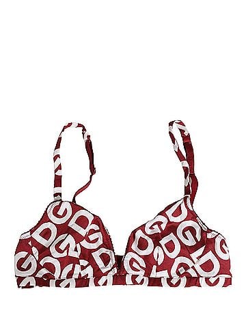 Dolce & Gabbana Basic Red Logo Monogram Cotton Soft Cup Bra Women's Underwear (view 1)