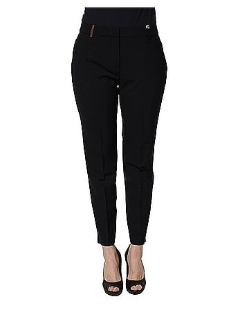 Peserico Black Skinny Mid Waist Chino Women Trouser Women's Pants (view 1)