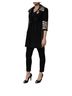 Dolce & Gabbana Basic 100% Silk Solid Black Black Single-Breasted Brocade Coat Women's Jacket Size XS - photo 2