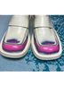Camper Graphic White Pink Purple Flats Size EU 39 - photo 4