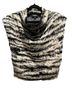 Express 100% Cotton Print Black White Short Sleeve Blouse Size L - photo 1