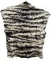 Express 100% Cotton Print Black White Short Sleeve Blouse Size L - photo 2