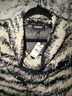 Express 100% Cotton Print Black White Short Sleeve Blouse Size L - photo 4