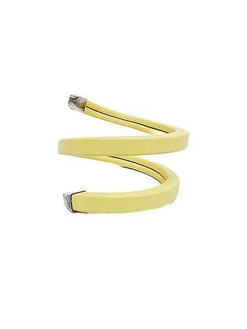 Bottega Veneta Bottega Veneta Spiral bracelet 608701 Leather,Silver 925 Wrap Bracelet Yellow (view 2)