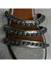 Coach 100% Leather Silver Sandals Size 8 1/2 - photo 5