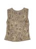 Escada Print Gold Brown Sleeveless Top Size 10 - photo 2