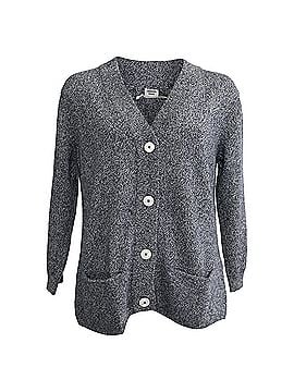 Hermès  Hermès Knitted Buttoned Cardigan in Grey Wool (view 1)