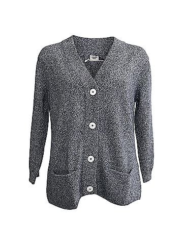 Hermès  Hermès Knitted Buttoned Cardigan in Grey Wool (view 1)