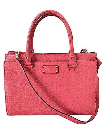 Kate Spade New York Wellesley Durham Double Handles Flamingo Pink Leather Satchel (view 1)