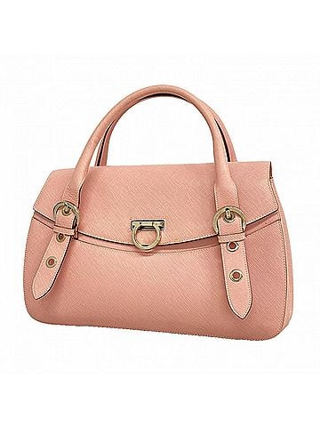 Salvatore Ferragamo Salvatore Ferragamo Gancini Leather Handbag, Pink, Women's (view 1)