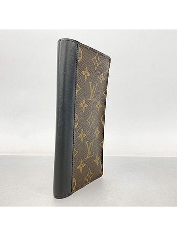 Louis Vuitton Louis Vuitton Monogram Macassar Portefeuille Tanon Long Wallet M93800 Brown Black Men's (view 2)