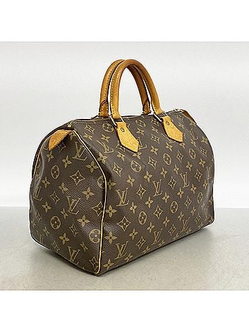 Louis Vuitton Louis Vuitton Monogram Speedy 30 Handbag M41108 Brown Women's (view 2)