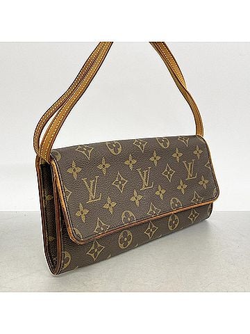 Louis Vuitton Louis Vuitton Monogram Pochette Twin GM Shoulder Bag M51852 Brown Women's (view 2)