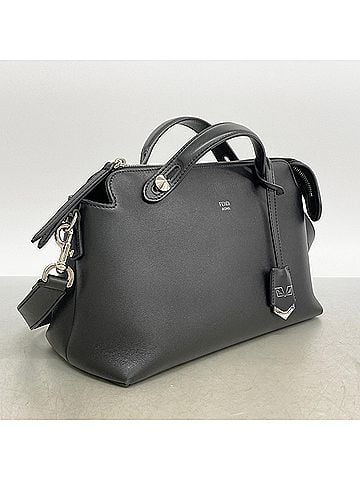 Fendi Fendi By The Way Leather Handbag, Black, 2-way bag for women (view 2)