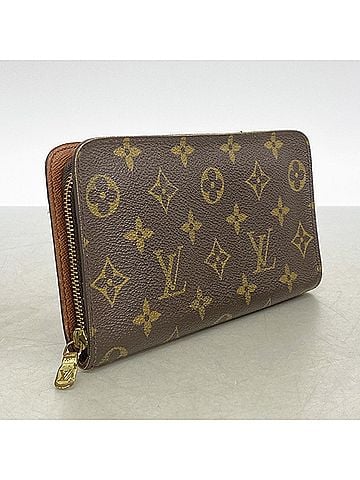Louis Vuitton Louis Vuitton Monogram Portemonnaie Zip Long Wallet M61727 Brown Women's (view 2)