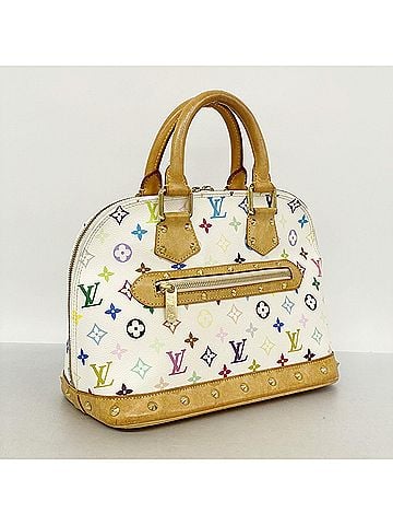 Louis Vuitton Louis Vuitton Alma Monogram Multicolor Handbag M92647 Blanc (Women's) (view 2)