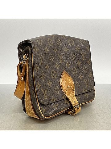 Louis Vuitton Louis Vuitton Monogram Cartouchiere MM Shoulder Bag M51253 Brown Women's (view 2)