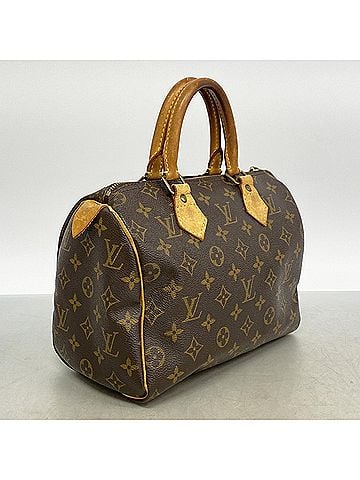 Louis Vuitton Louis Vuitton Monogram Speedy 25 Handbag M41109 Brown Women's (view 2)