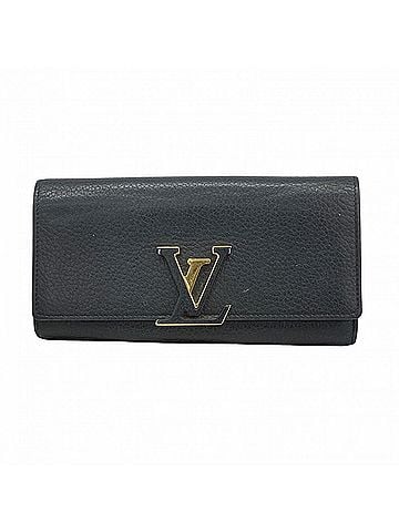 Louis Vuitton Louis Vuitton Long Wallet, Taurillon Leather, Portefeuille Capucines, M61248, Noir (Black), Men's/Women's (view 1)