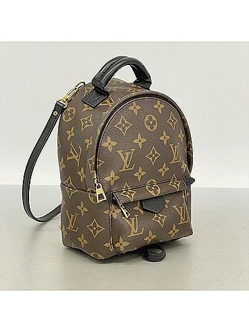 Louis Vuitton Louis Vuitton Monogram Palm Springs Backpack MINI M44873 Brown Women's (view 2)