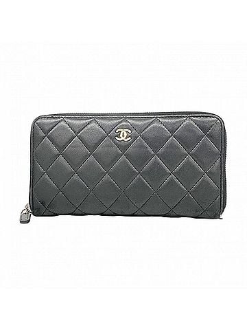 Chanel Chanel Matelassé Lambskin Long Wallet, Black, Women's (view 1)