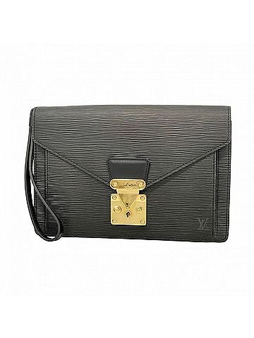 Louis Vuitton Louis Vuitton Epi Leather Clutch Bag, Pochette Sellier Dragonne, M52612, Noir (Men's) (view 1)
